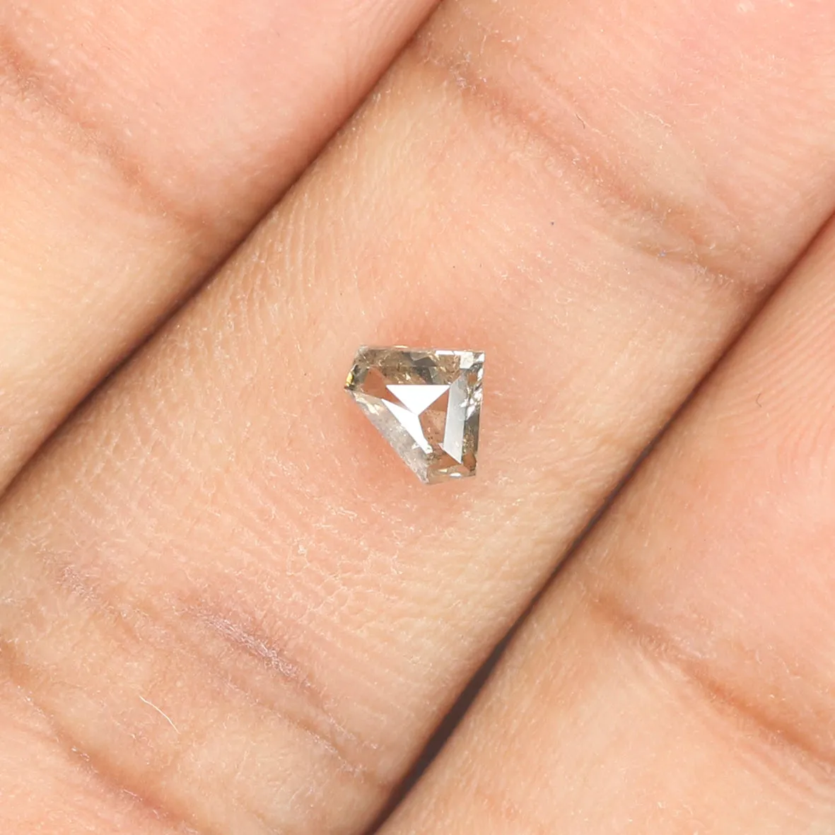 0.39 CT Natural Loose Shield Cut Diamond Salt And Pepper Diamond 4.35 MM Natural Loose Diamond Black Grey Color Shield Shape Dia