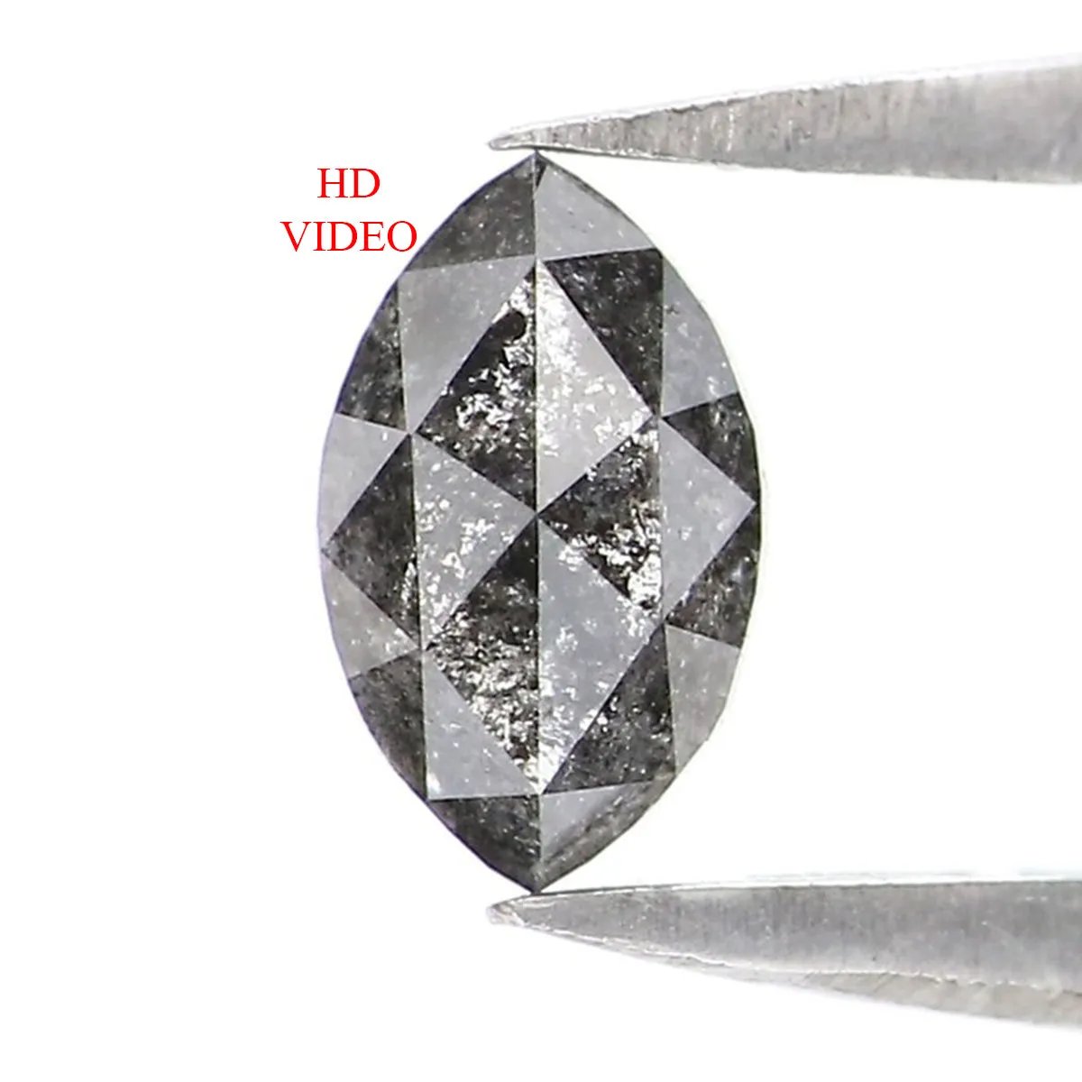 0.49 CT Natural Loose Marquise Shape Diamond Salt And Pepper Marquise Rose Cut Diamond 6.05 MM Black Grey Color Marquise Cut Dia