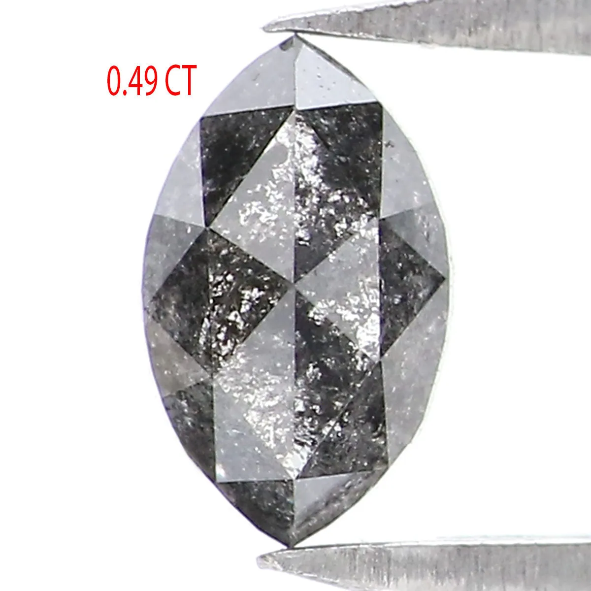 0.49 CT Natural Loose Marquise Shape Diamond Salt And Pepper Marquise Rose Cut Diamond 6.05 MM Black Grey Color Marquise Cut Dia