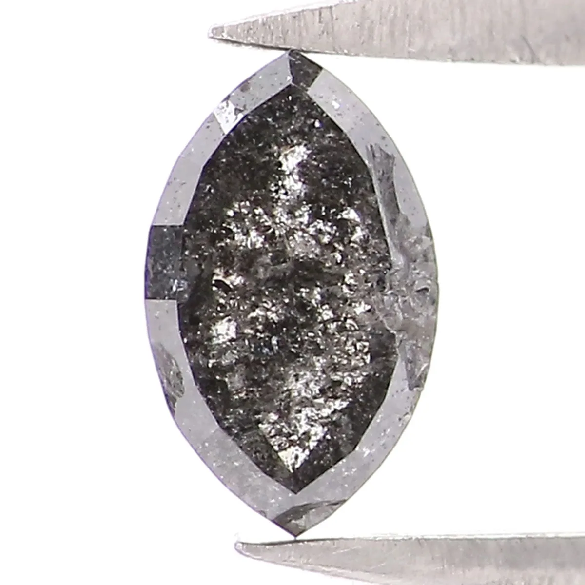 0.49 CT Natural Loose Marquise Shape Diamond Salt And Pepper Marquise Rose Cut Diamond 6.05 MM Black Grey Color Marquise Cut Dia