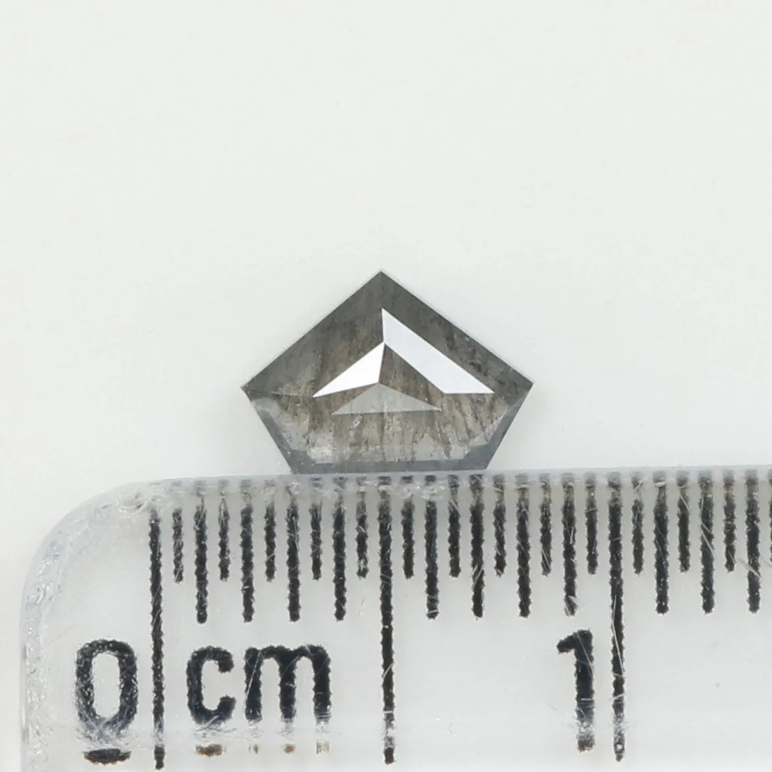 0.50 CT Natural Loose Shield Shape Diamond Salt And Pepper Shield Cut Diamond 4.45 MM Natural Loose Black Grey Color Shield Diam