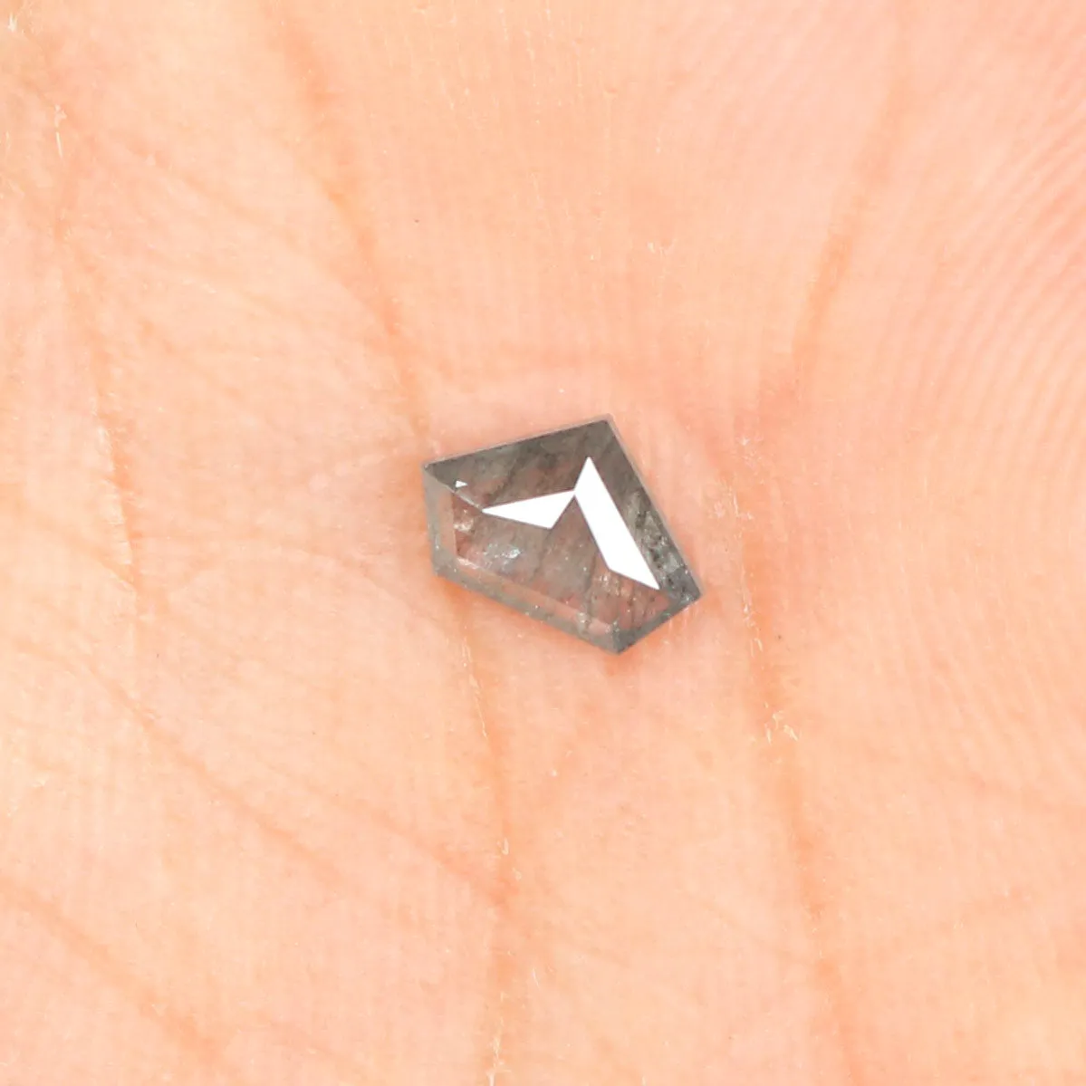 0.50 CT Natural Loose Shield Shape Diamond Salt And Pepper Shield Cut Diamond 4.45 MM Natural Loose Black Grey Color Shield Diam