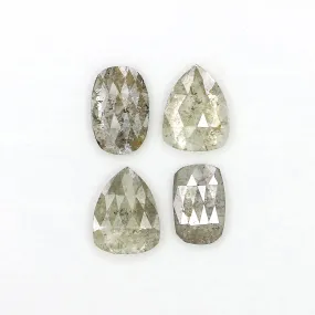 1.35 CT Natural Loose Mix Shape Diamond Salt And Pepper Mix Shape Diamond 5.95 MM Natural Grey Color Mix Shape Rose Cut Diamond 