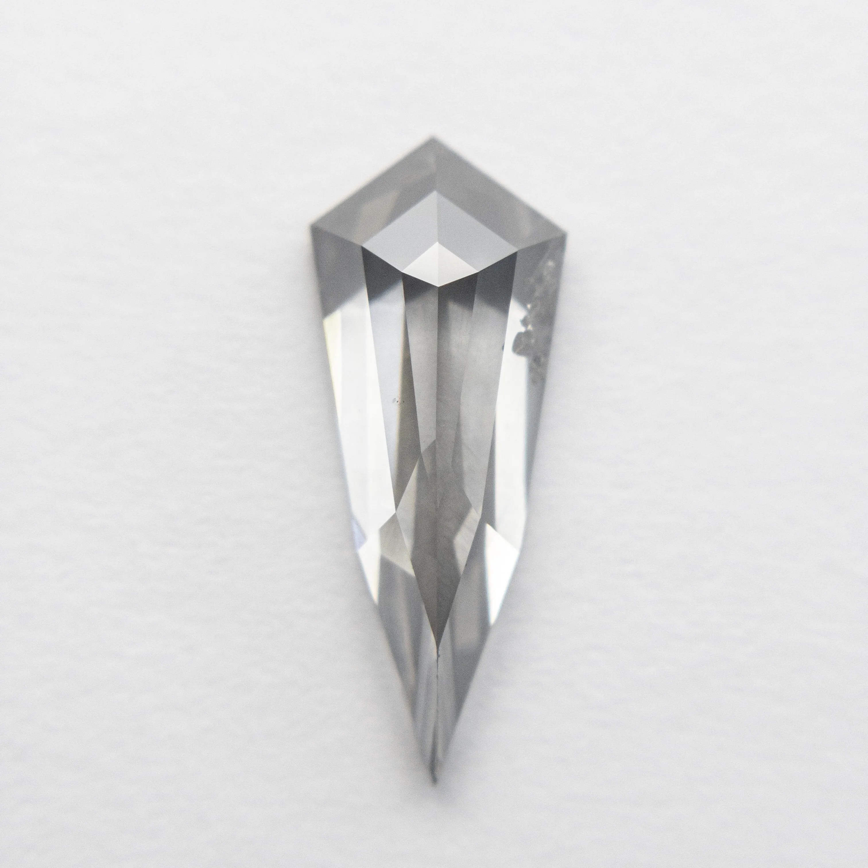 1.63ct 14.19x5.73x3.17mm Fancy Grey Shield Rosecut 18529-01