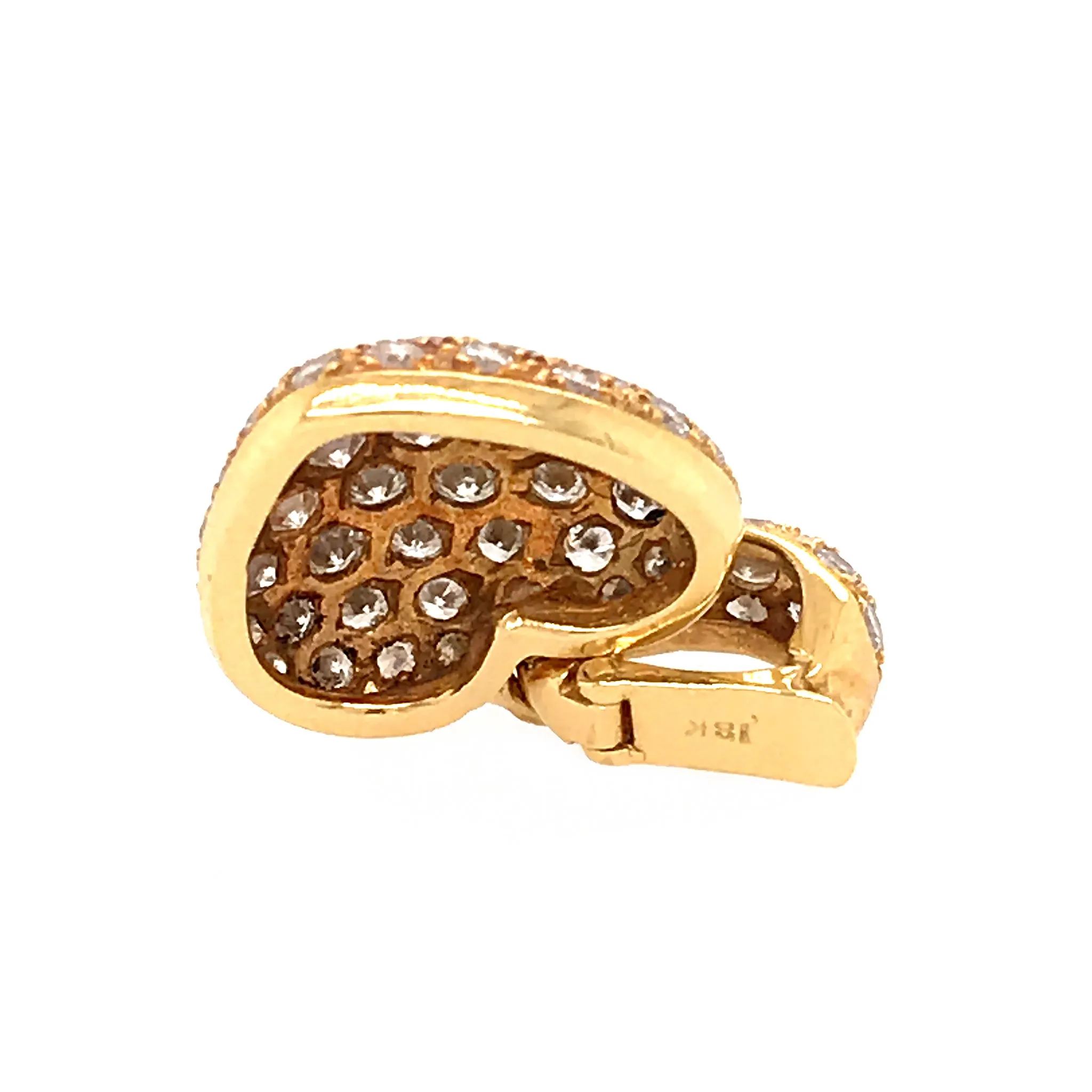 18k Gold Diamond Pave Heart Pendant