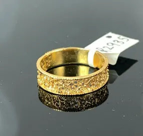 22k Ring Solid Gold ELEGANT Charm Ladies Band SIZE 8 RESIZABLE r2935mon