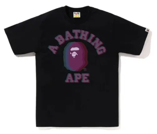 A BATHING APE  |Crew Neck Street Style Cotton Short Sleeves Logo