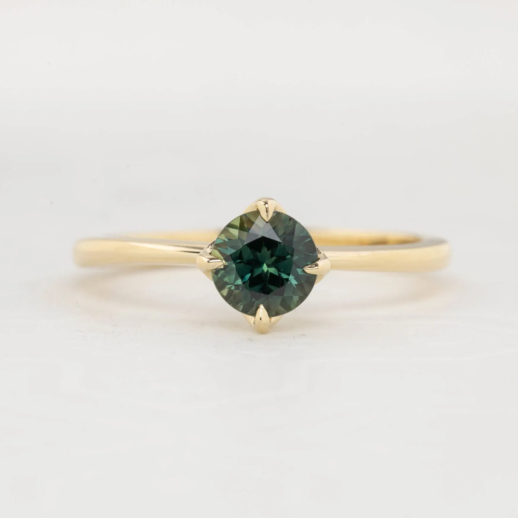 Alice Ring - 0.93ct Peacock Green Queensland Sapphire Ring (One of a kind)