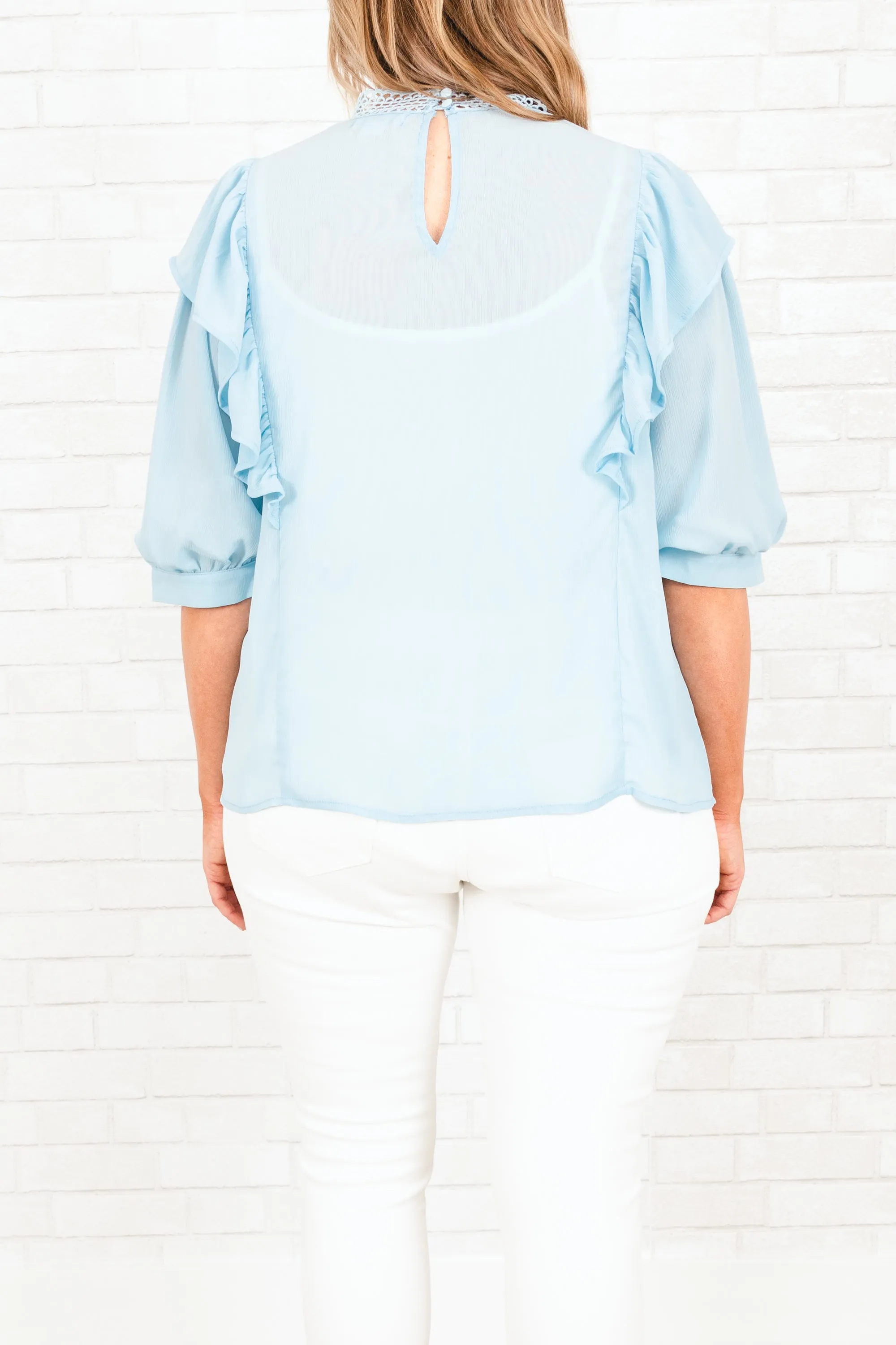 Always Ahead Top, Light Blue