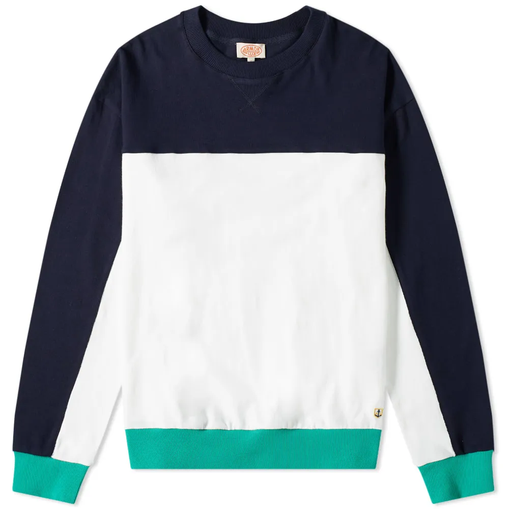 Armor-Lux 77350 Block Colour SweatWhite, Navy & Green