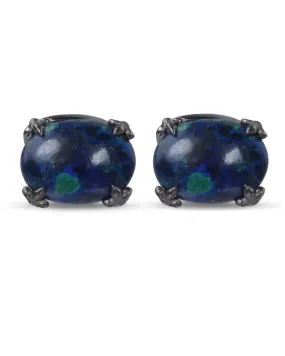 Azurite Malachite and Black Rhodium Cufflinks