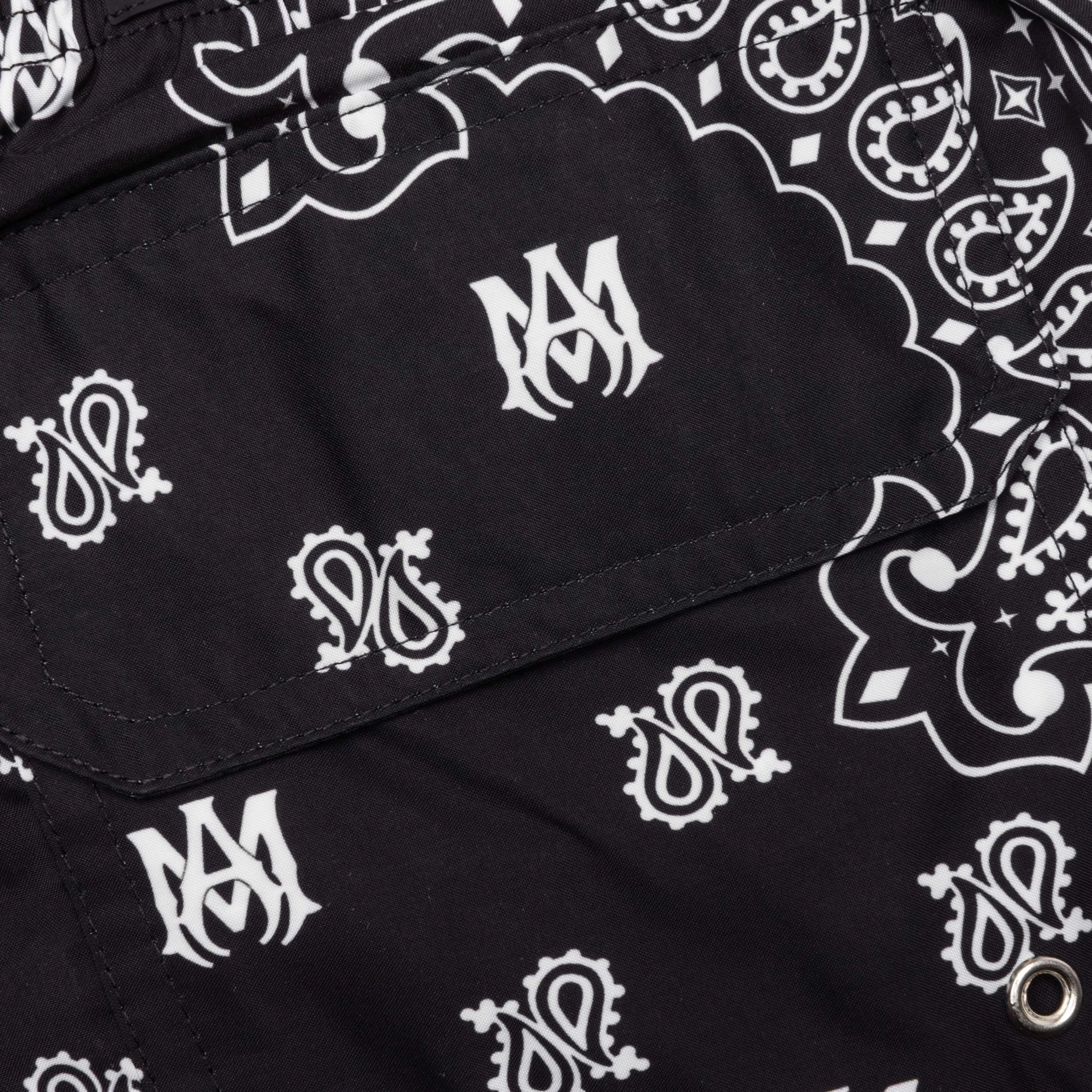 Bandana Paisley Swim Trunk - Black