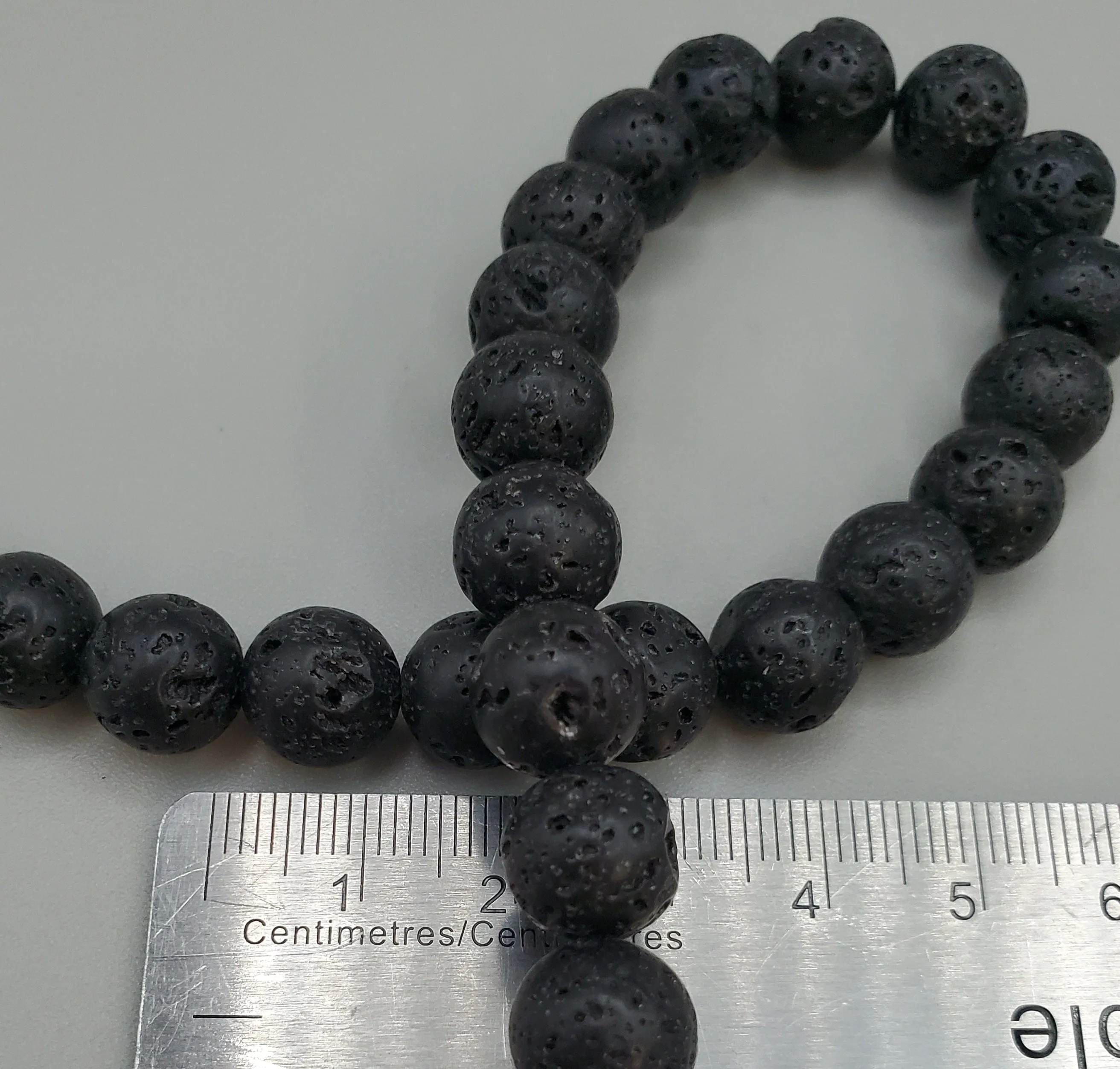 Black Lava Bead Strands