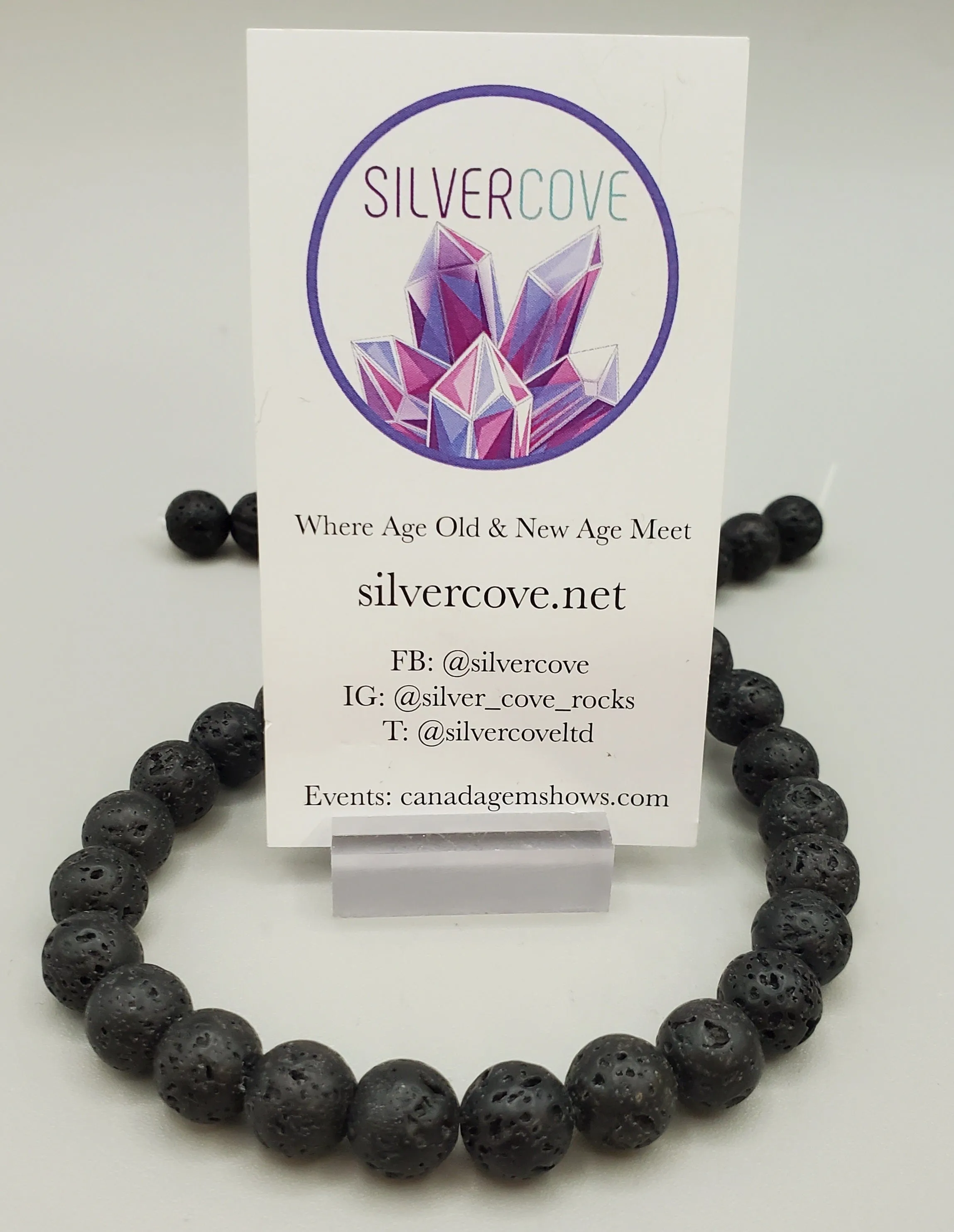 Black Lava Bead Strands