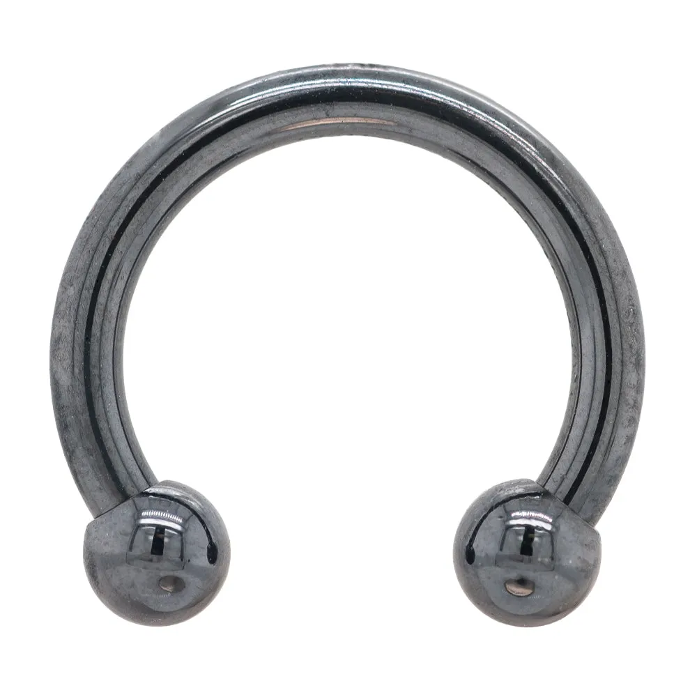 Black Niobium Circular Barbell