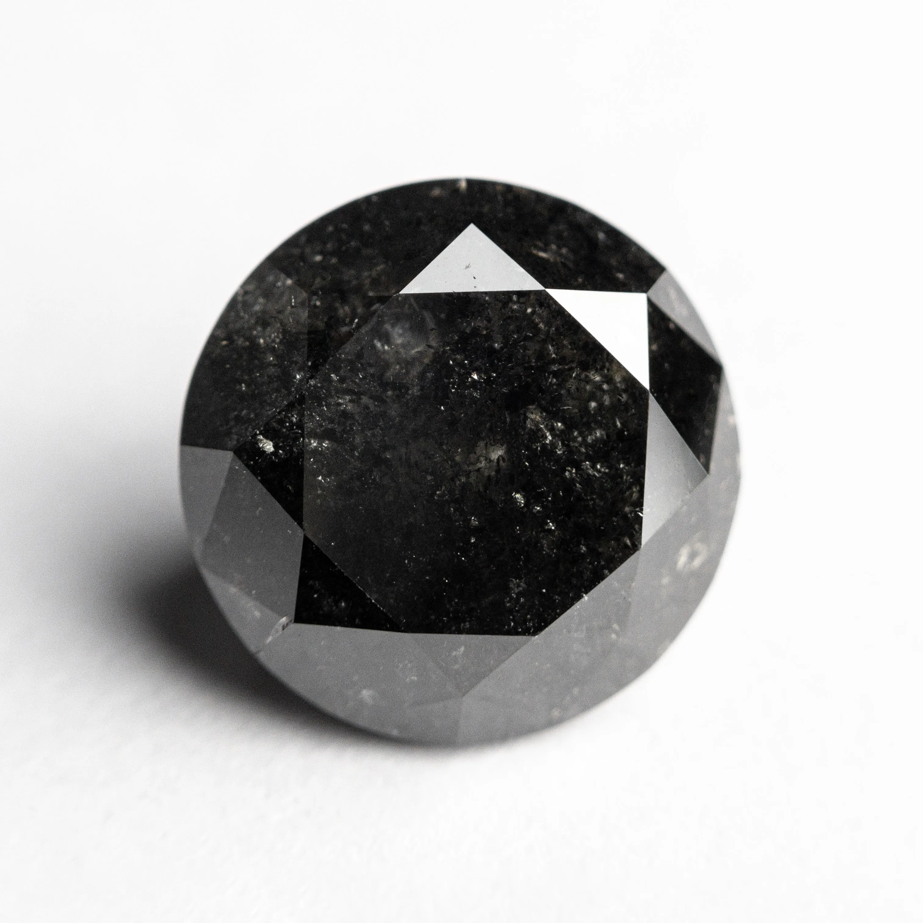 Black Salt and Pepper Brilliant Diamond - 5.26ct Round