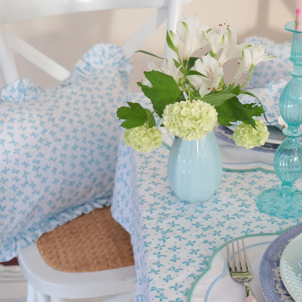 Blue Bow Tablecloth