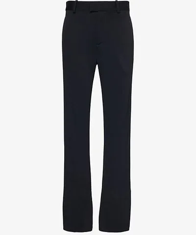 Bottega Veneta Womens Black Straight-leg high-rise woven jersey trousers