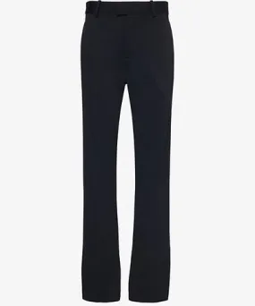 Bottega Veneta Womens Black Straight-leg high-rise woven jersey trousers