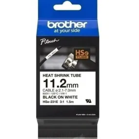 Brother HSE-231E Heat Shrink Tube Cartridge 11.2mm Black On White