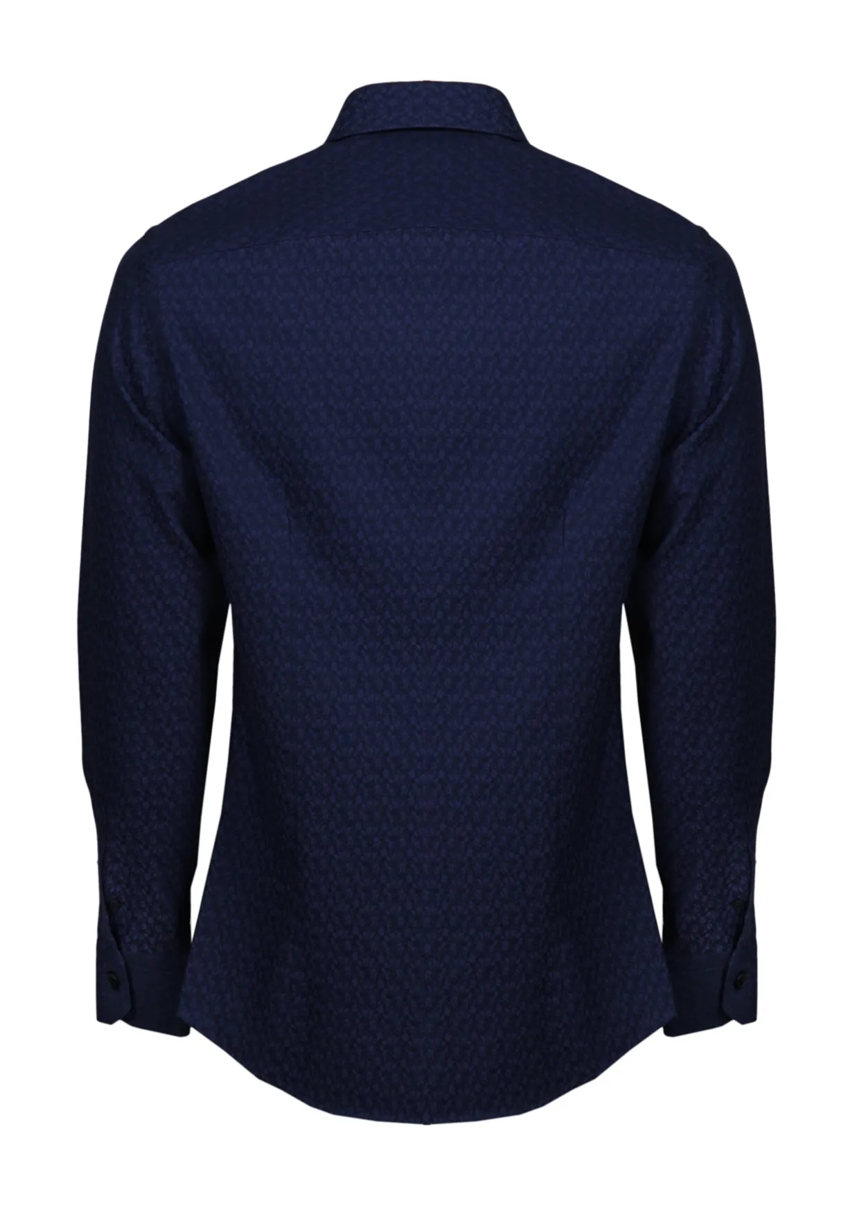 Camicia con stampa Fiore colore su colore -Blue-