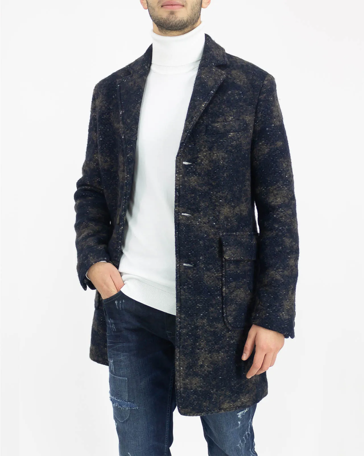 Cappotto mimetico monopetto - BL11