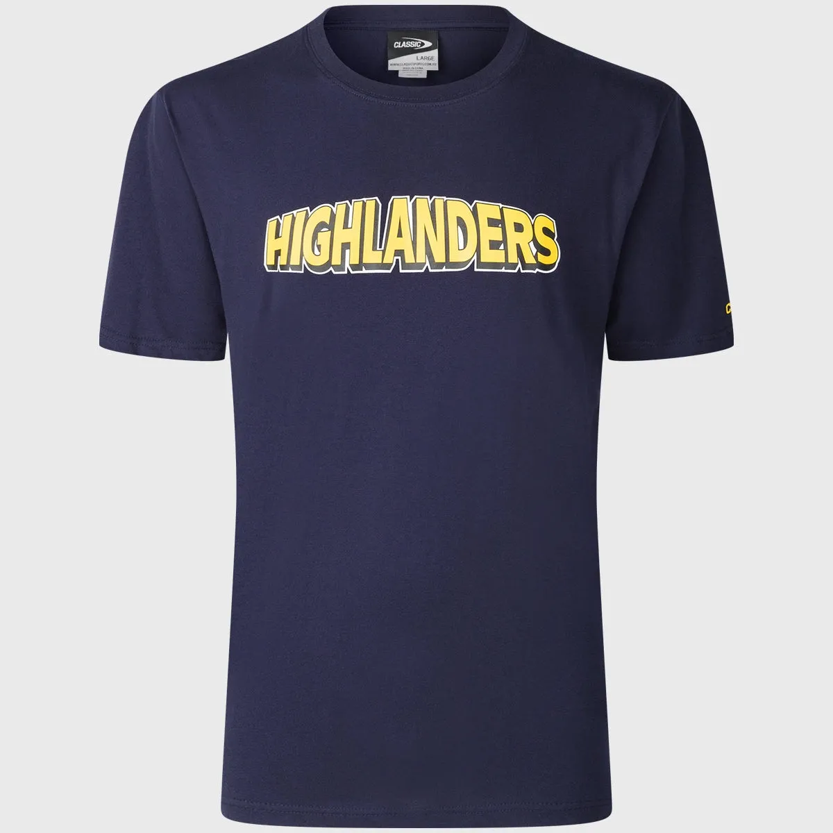 Classic Highlanders Super Rugby Logo Cotton Tee Navy