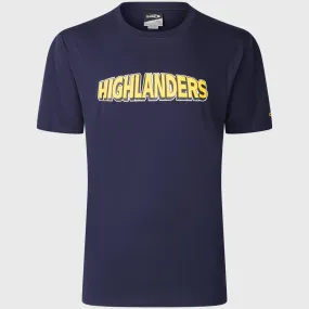 Classic Highlanders Super Rugby Logo Cotton Tee Navy