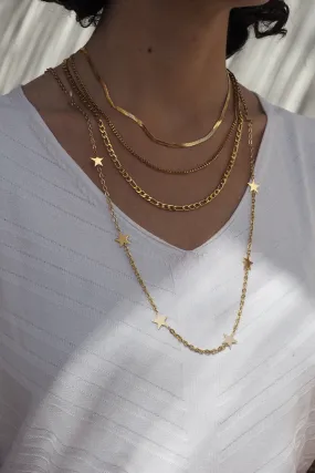 Collar CADENA ESTRELLAS DORADO