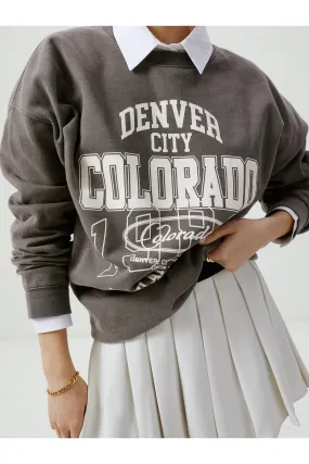 Colorado Washed Graphic Crewneck Sweatshirt