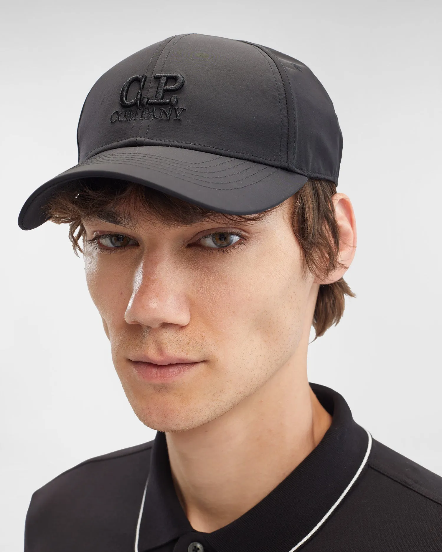 C.P. Company Casquette Black Chrome-R à logo