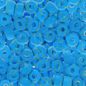 Czech Glass Matubo, 2/0 Seed Bead, Ionic Blue/Yellow (5.5 Inch Tube)