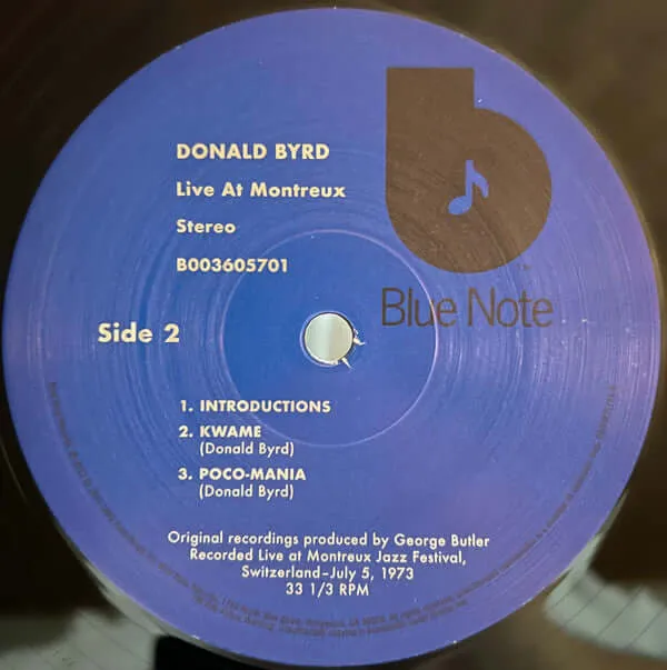 Donald Byrd ~ Cookin' With Blue Note At Montreux