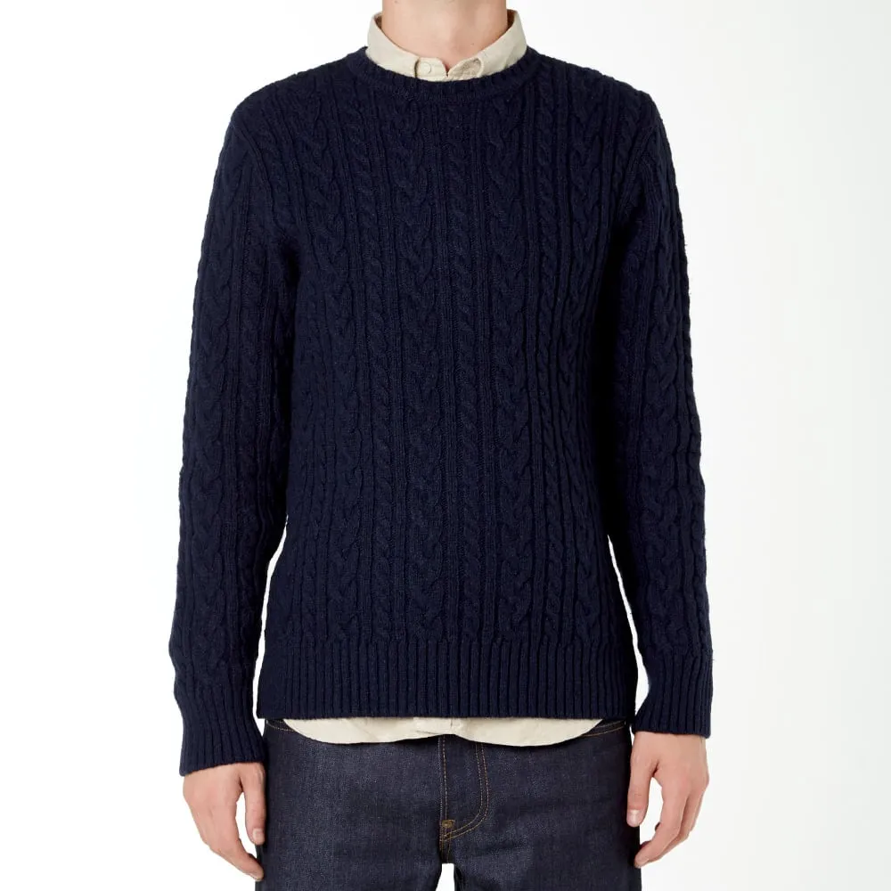 Edwin Oiler Crew Neck SweaterDark Navy