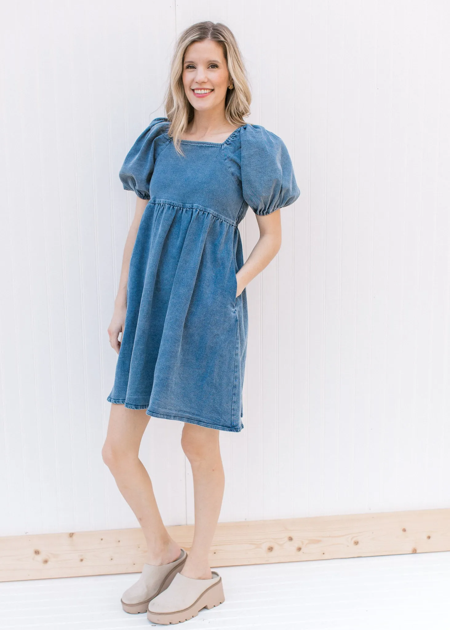 Faded Denim Cutie Pie Dress