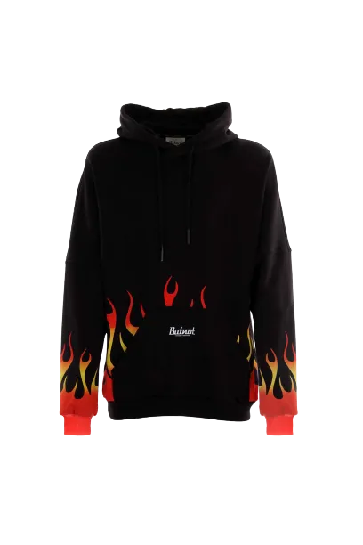 FELPA CAPPUCCIO BUT NOT FIAMME NERO