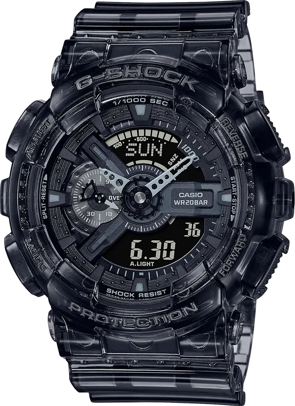 G-SHOCK MEN’S ANALOG-DIGITAL GA110SKE-8A- TRANSPARENT BLACK 