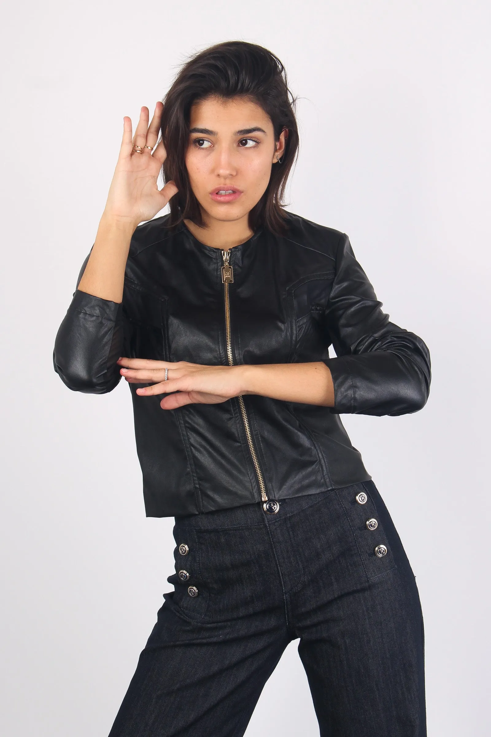 Goldian Giubbotto Ecopelle I Black
