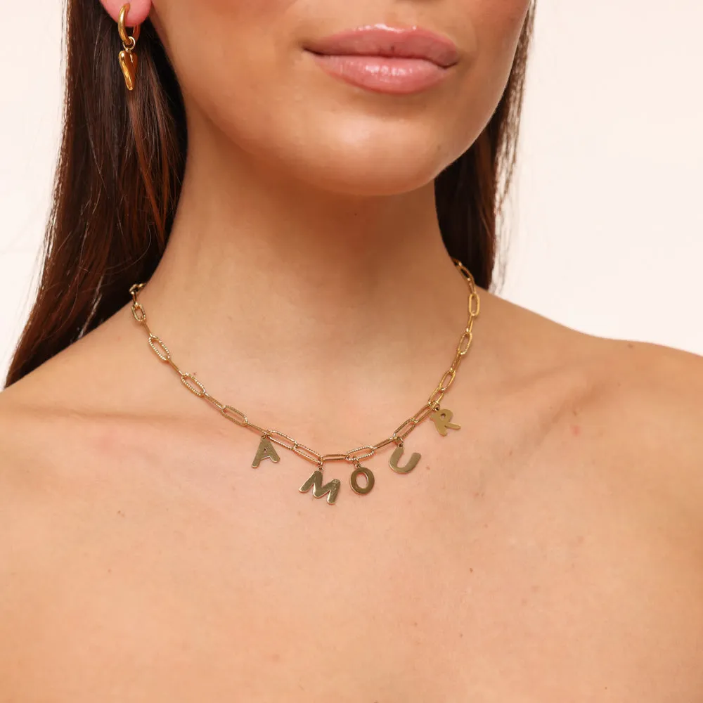 Gouden Schakel Amour - Ketting