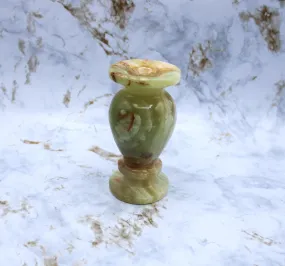 Green Onyx Sphere Stand Carving