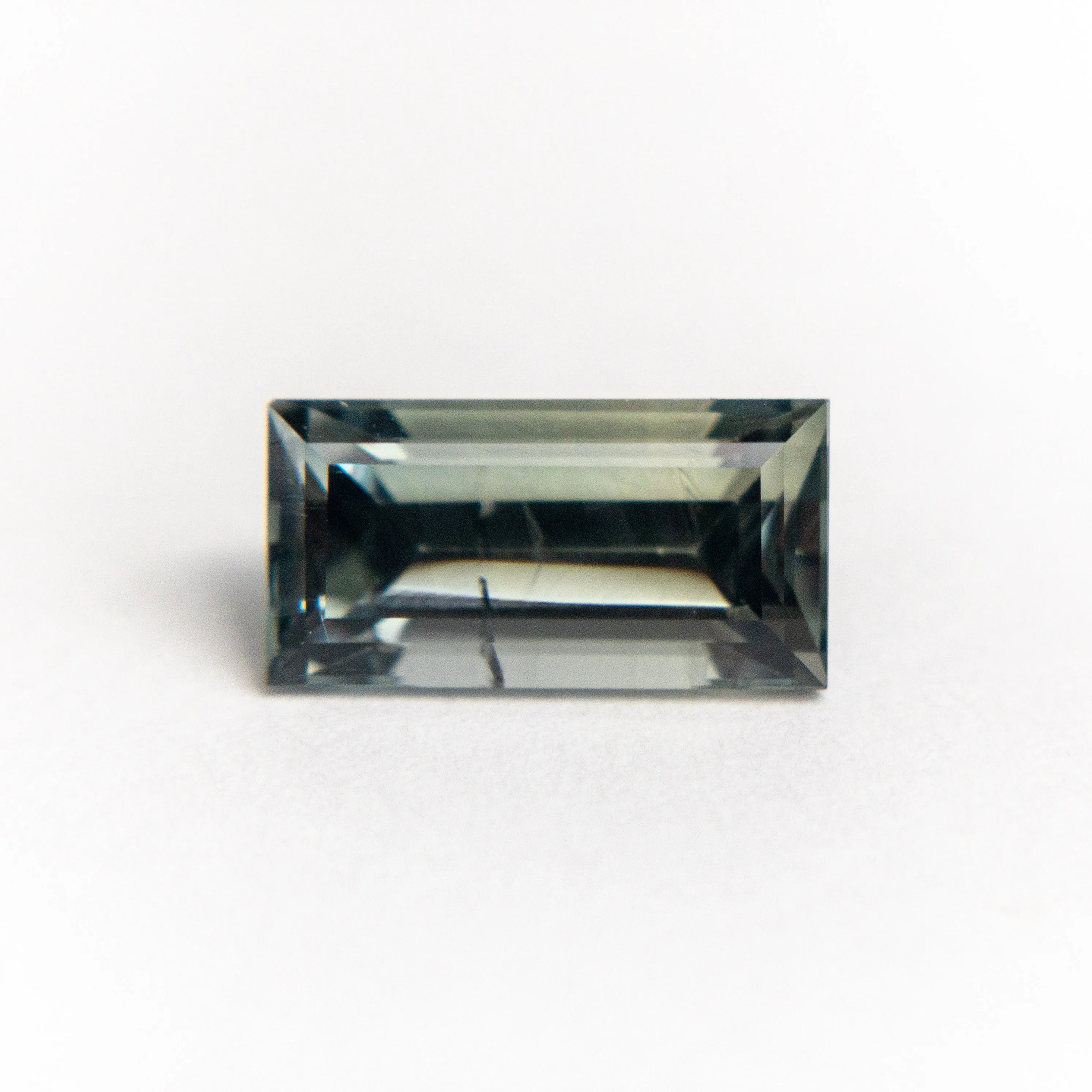 Green Step Cut Sapphire - 2.08ct Rectangle