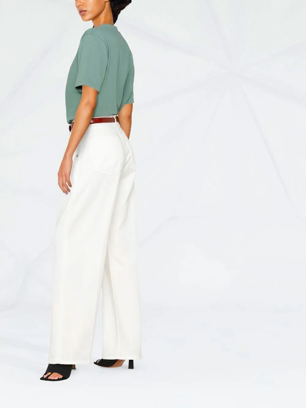 High rise wide leg jeans