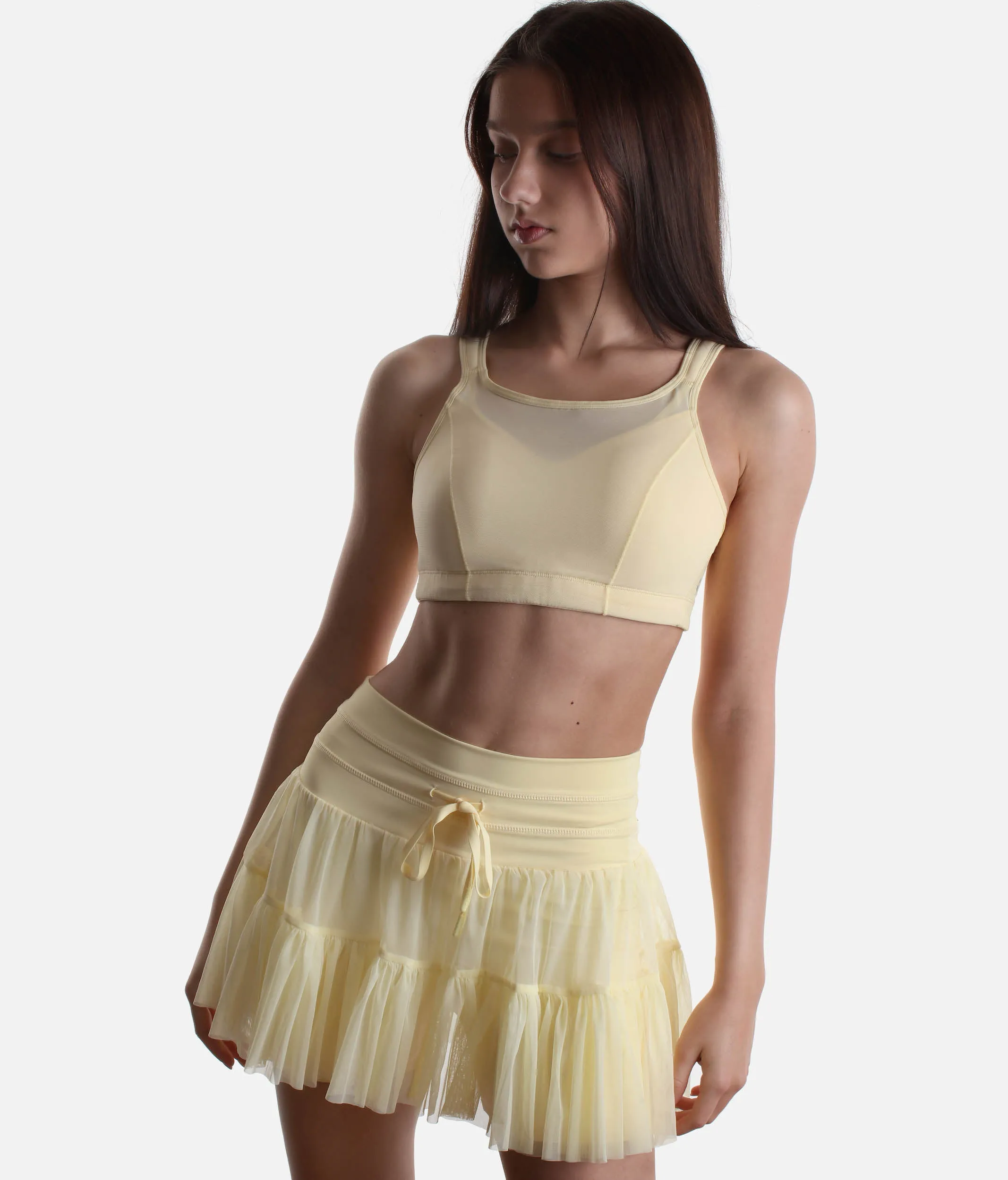 High-Waisted Pirouette Skort in Buttercream – Perfect for Twirls & Everyday Fun