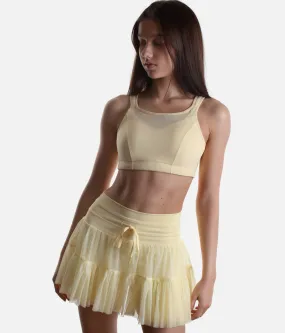 High-Waisted Pirouette Skort in Buttercream – Perfect for Twirls & Everyday Fun