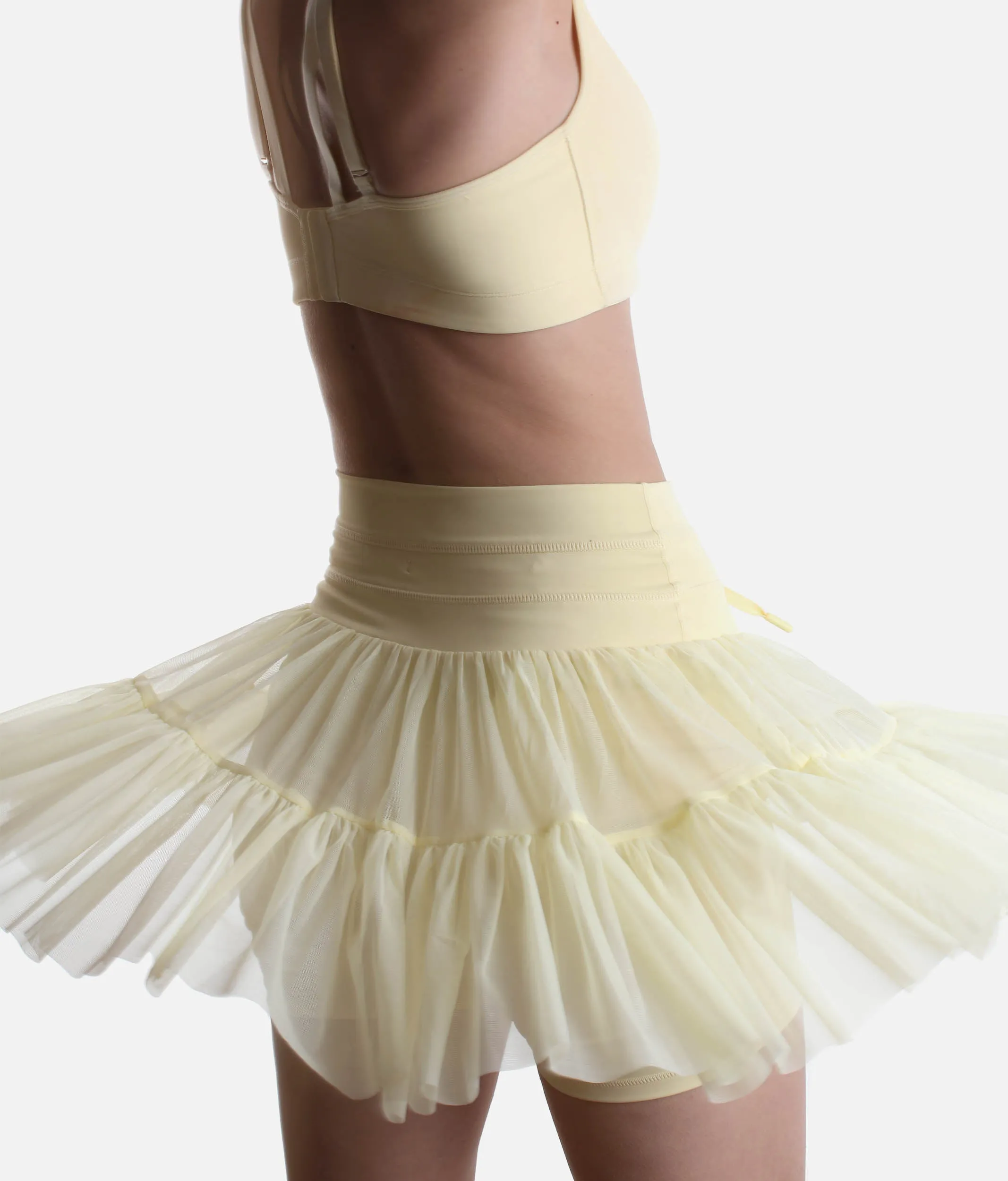 High-Waisted Pirouette Skort in Buttercream – Perfect for Twirls & Everyday Fun