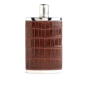 Hip Flask, 9 Oz, Brown Cr