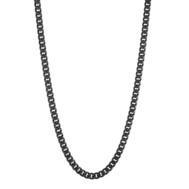 Italgem Steel SBN25 Black Stainless Steel Polished Curb Chain