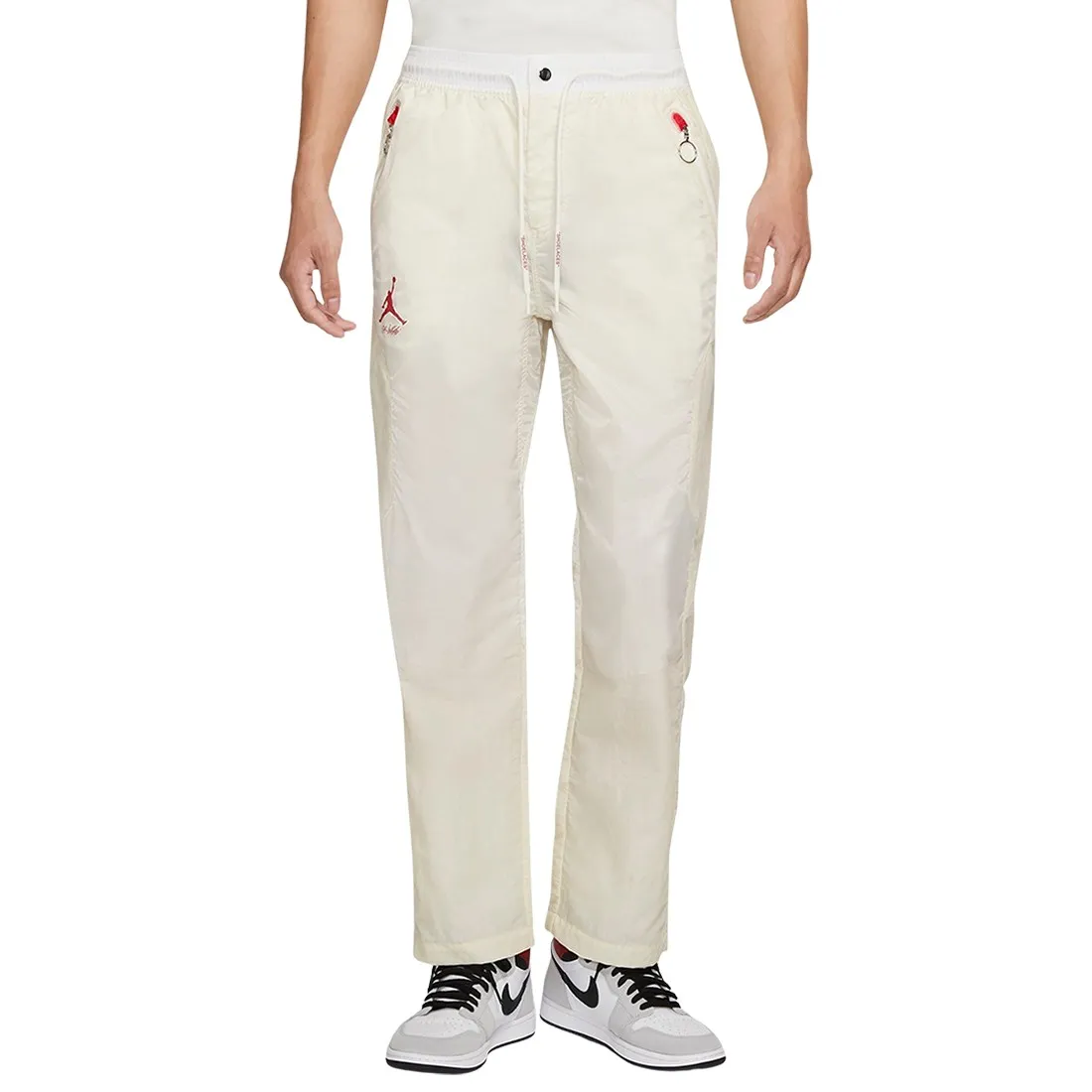 Jordan Men Jordan x Off-Whit Pants (fossil / sail / university red)