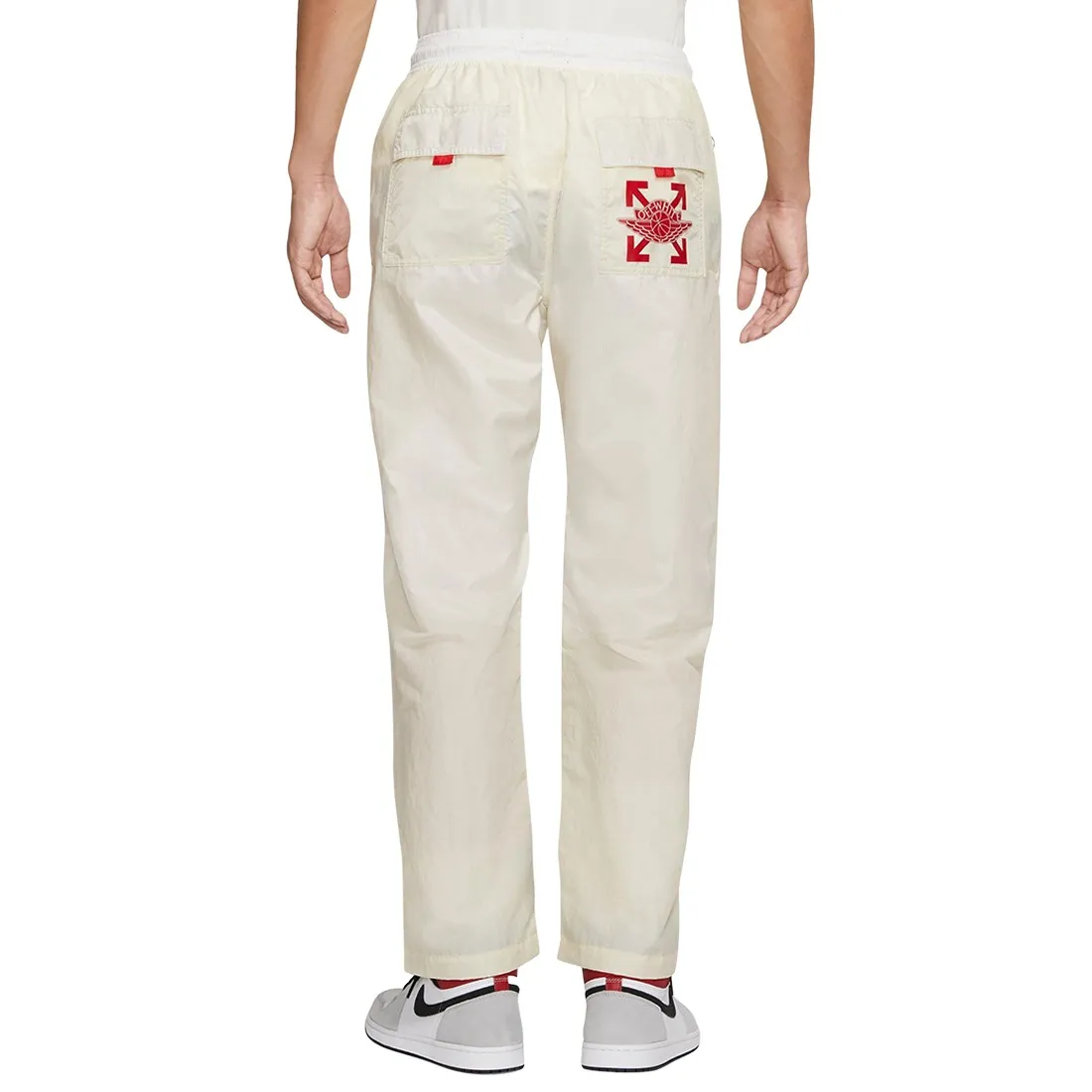 Jordan Men Jordan x Off-Whit Pants (fossil / sail / university red)