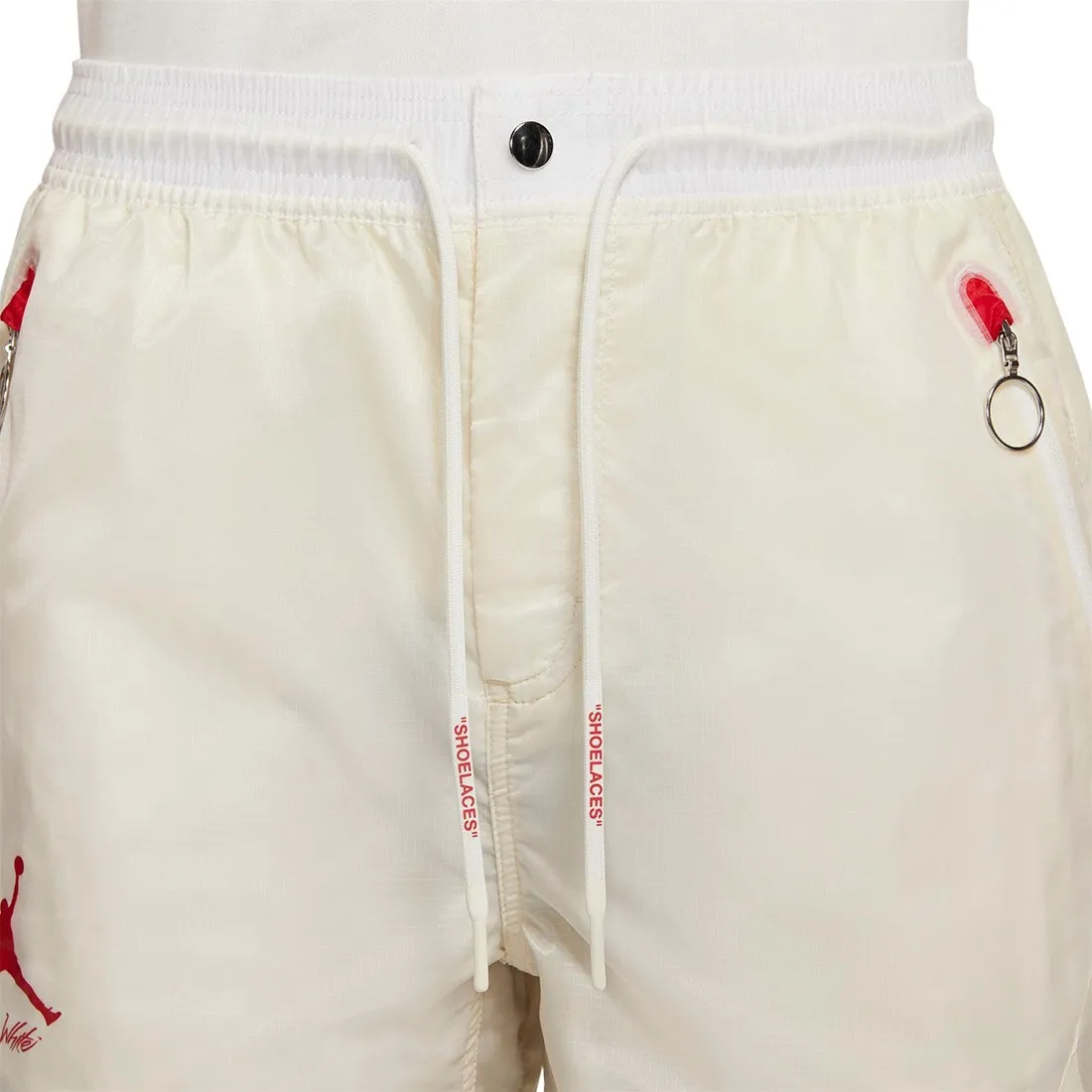 Jordan Men Jordan x Off-Whit Pants (fossil / sail / university red)